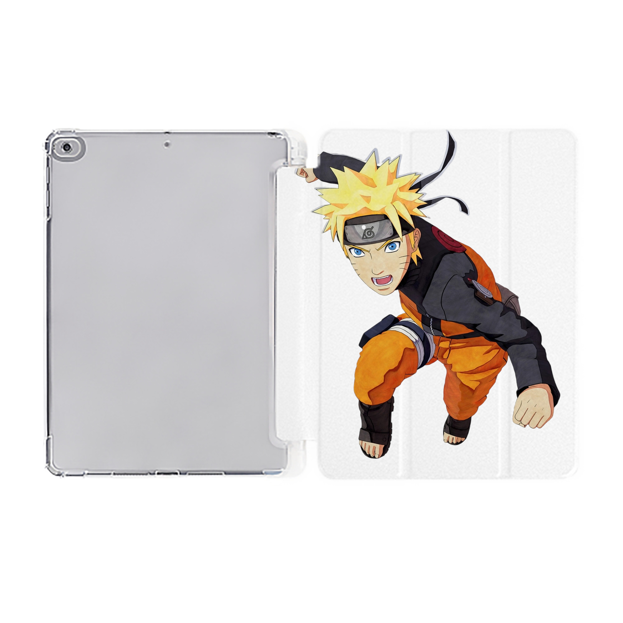 （画像用） NARUTO -ナルト- うずまき ナルト Uzumaki Naruto IPad ケース ペン収納付き 三つ折りスタンド PUレザー×シリコン 対応機種9.5/10.5/10.9インチ